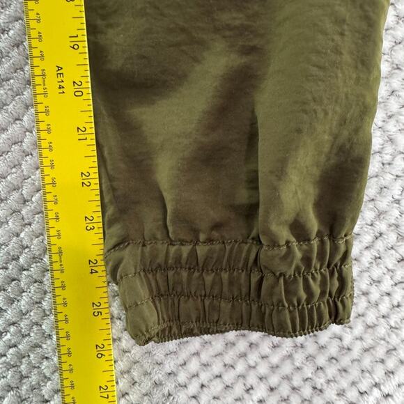 Elevenses Pants Womens 14 Green Cargo Joggers Elastic Waist Zip Ankle Pockets - Picture 13 of 16